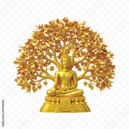 buddha statue isolated on white