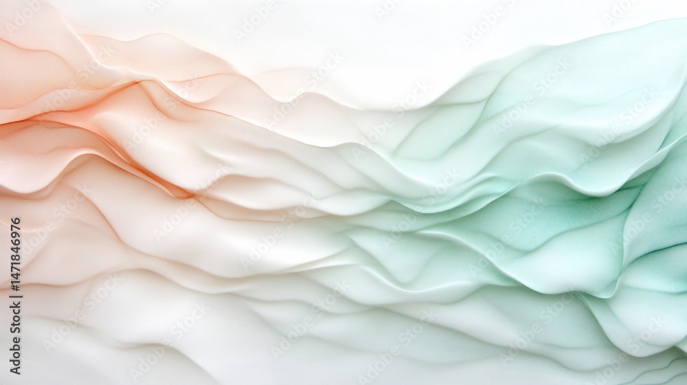 Fototapeta premium Abstract flowing waves in pastel colors with gradient