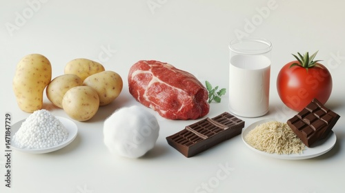 Food ingredients for a meal