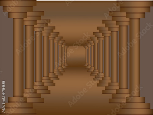 the corridor simple vector illustration