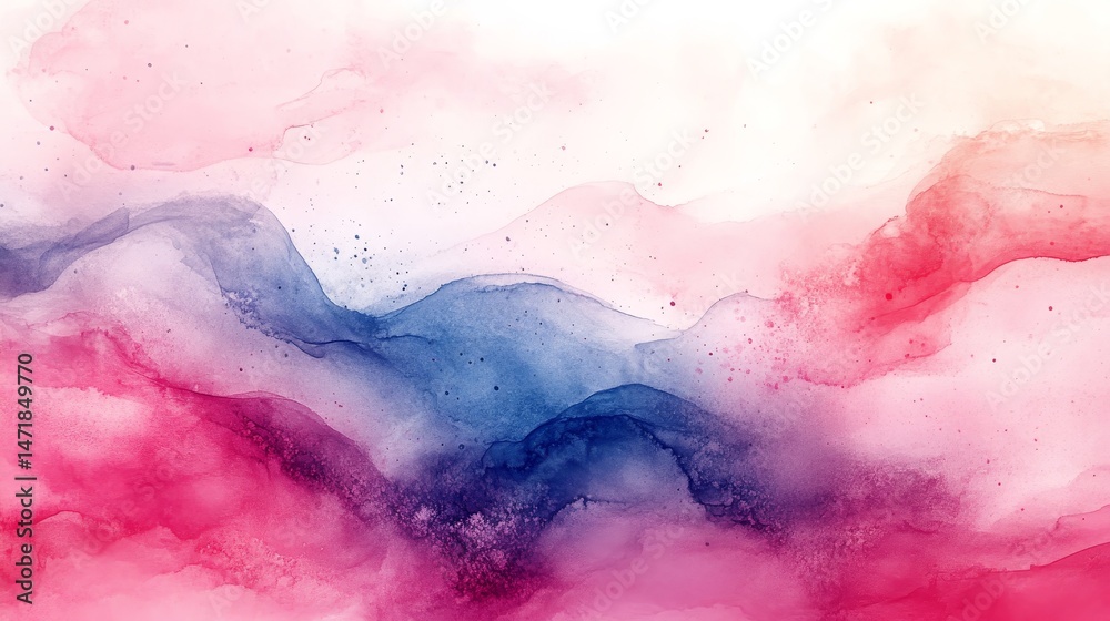 Obraz premium Abstract watercolor painting with flowing, blended colors.