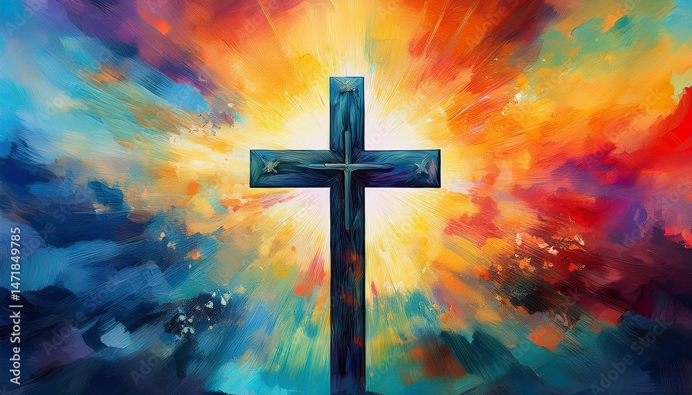 cross on the sky