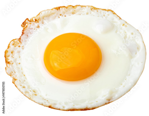 Fried Egg Isolated Transparent Background Breakfast Food Photography Cutout