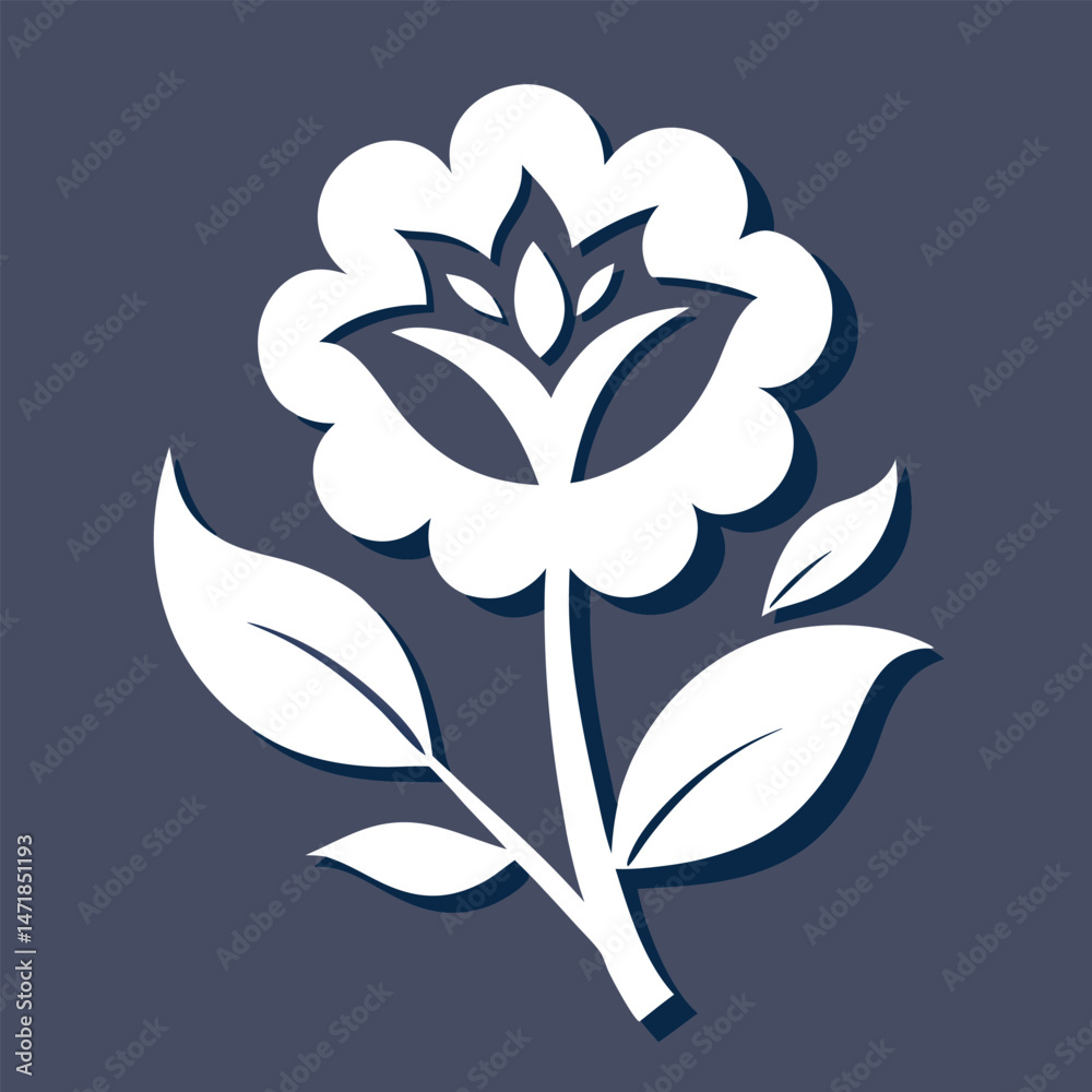 Obraz premium Vintage floral vector illustration with lily and leaf design
