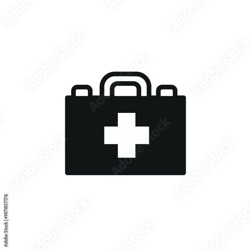 First aid kit icon. Simple first aid kit icon for social media, app and web design. Vector illustration.