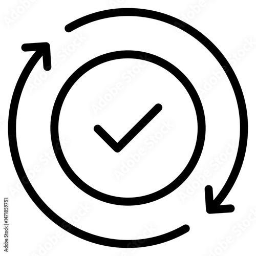 Confirm icon in vector illustration