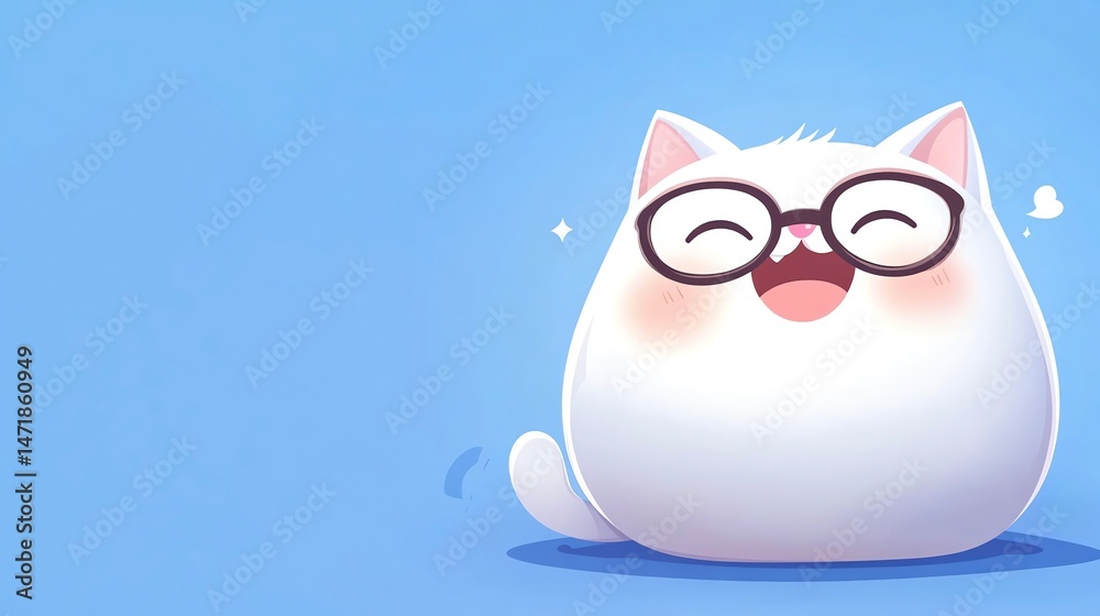 The clean lines of a flat illustration bring this arctic fox emoji to life, showing it standing tall with its white fur and bushy tail with copy space. The clean lines of a flat illustration bring this arctic fox emoji to life, showing it standing tall with its white fur and bushy tail with copy space.