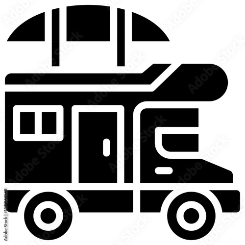 Camper Van glyph icon
