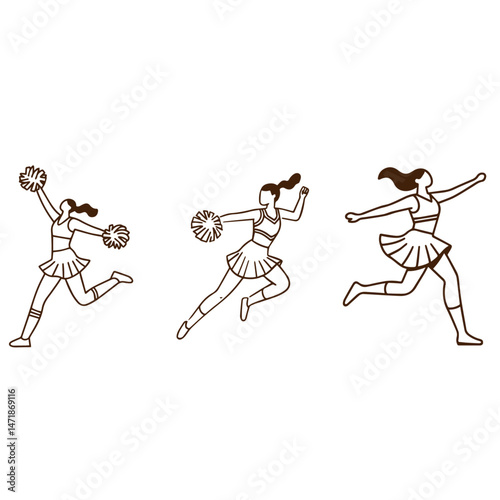 vector illustration of a cheerleader