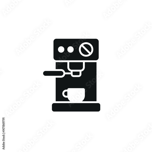 Coffee machine icon. Simple coffee machine icon for social media, app and web design. Vector illustration.