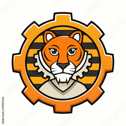 tiger head vector illustration