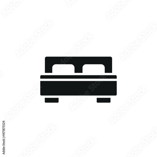 Bed icon. Simple bed icon for social media, app and web design. Vector illustration.