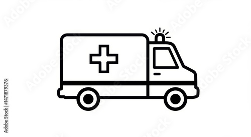 Wallpaper Mural Ambulance car vector icon with plus sign on white background Torontodigital.ca