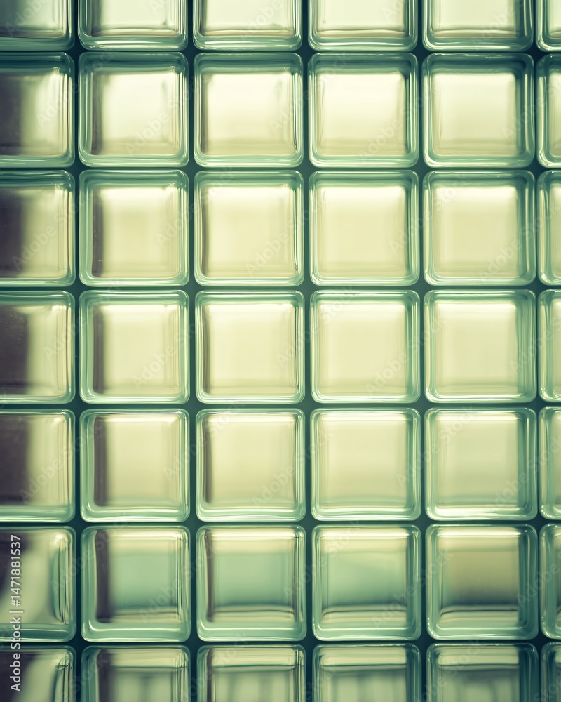 Textured Glass Block Wall Abstract
