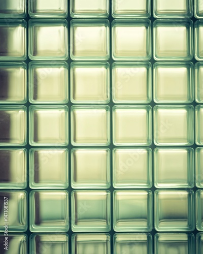 Obraz na płótnie Textured Glass Block Wall Abstract w salonie
