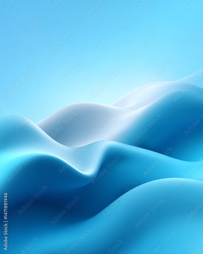 Abstract Blue Waves Background for Modern Design