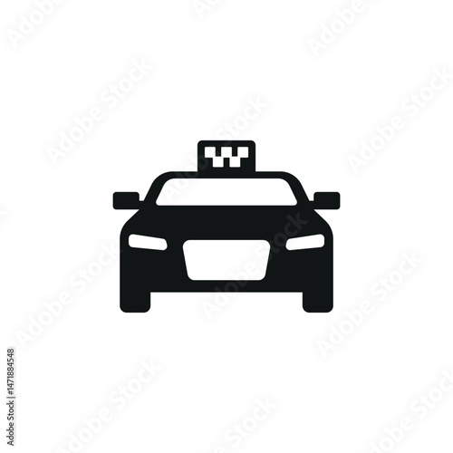 Taxi icon. Simple taxi car icon for social media, app and web design. Vector illustration.