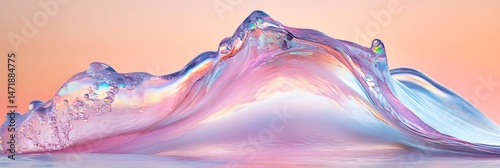 Iridescent Water Wave Abstract