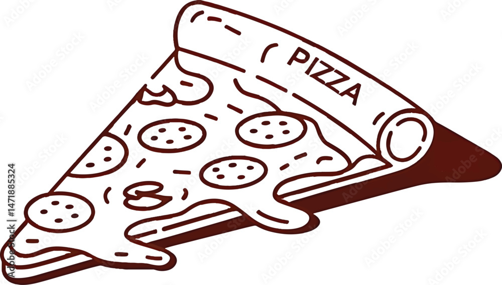 Pizza line art decoration design stock photos Pizza line art decoration design stock photos