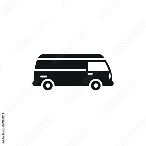 Minibus icon. Simple minibus icon for social media, app and web design. Vector illustration.