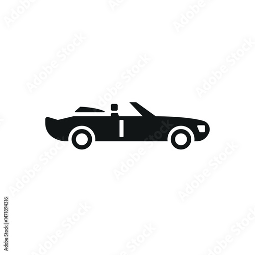 Convertible car icon. Simple convertible car icon for social media, app and web design. Vector illustration.