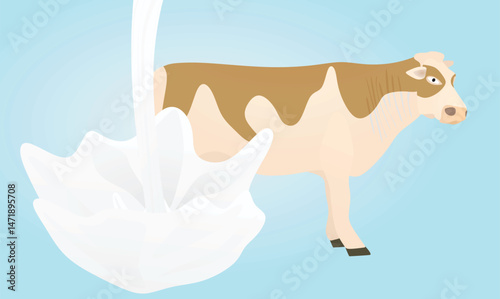 Brown  and white caw. vector