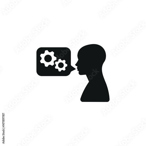 Cognitive Speech icon. Simple cognitive speech icon for social media, app and web design. Vector illustration.