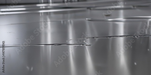 Wallpaper Mural Gleaming silver surface, polished to a mirror sheen , texture, light Torontodigital.ca