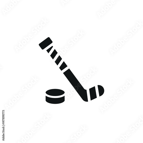 Hockey stick icon. Simple hockey stick icon for social media, app and web design. Vector illustration.