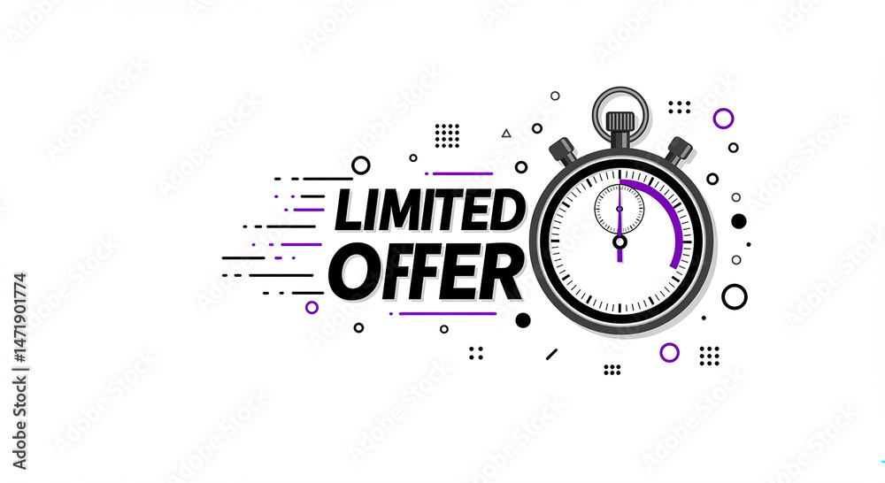 Fototapeta premium Limited Offer, Act Now, Time's Running Out, Exclusive Deal, Don't Miss Out!