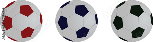 Soccer balls set. vector illustration