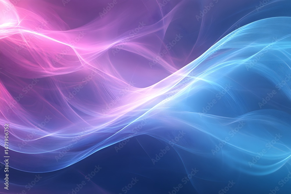 Obraz premium Pink and Blue Abstract Wave Background