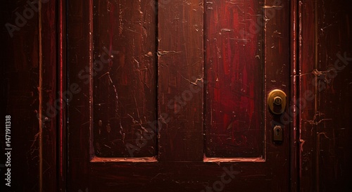 Abstract Oil Painting of a Door – Opportunity and Isolation