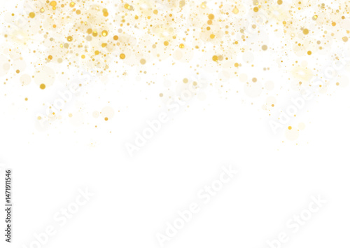 illustration de pluie de paillette brillante et de couleur or pour les fêtes 
