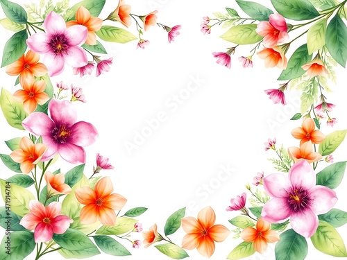 frame of flowers