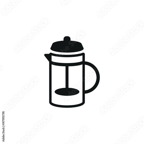French press icon. Simple French press icon for social media, app and web design. Vector illustration.