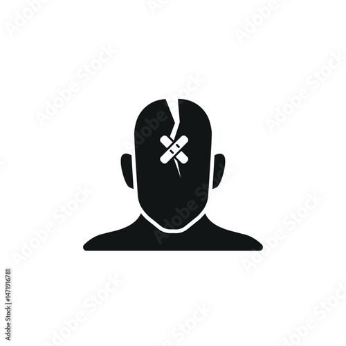 Mental Trauma icon. Simple mental trauma icon for social media, app and web design. Vector illustration.