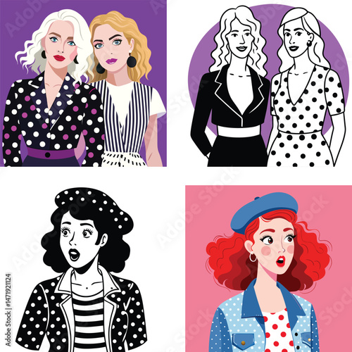 Stylish Women Portraits in Diverse Styles and Outfits