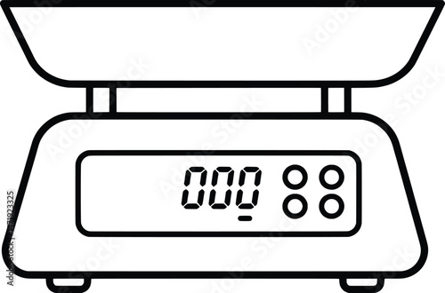 Digital Kitchen Scale A Precise Vector Illustration