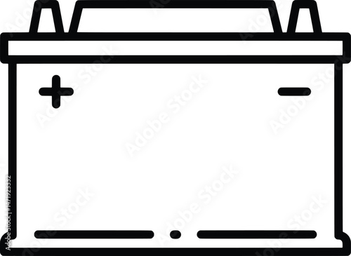 High-Quality Car Battery Vector Illustration A Clean and Modern Design