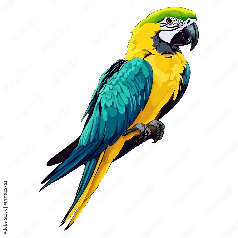 Fototapeta premium parrot, animal, vector, transparent background, beak, colorful, feather, tropical, zoo, wildlife, nature, exotic, isolated, jungle, feathers, colourful, bright, pet