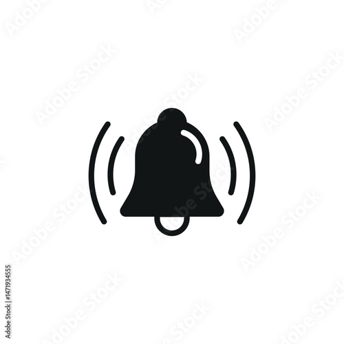 Alarm bell icon. Simple alarm bell icon for social media, app and web design. Vector illustration.