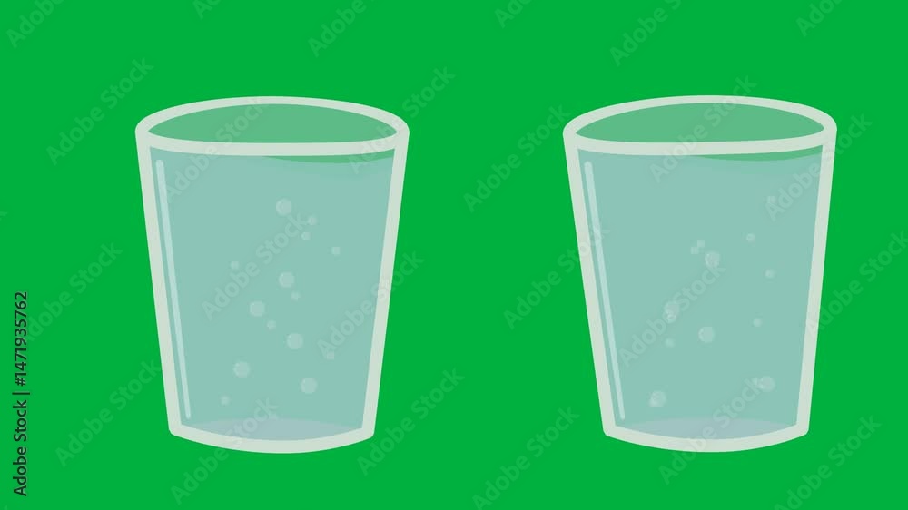Cartoon glass animation on green screen, suitable for chroma key, explainer videos, educational content, and creative stock video projects. Cartoon glass animation on green screen, suitable for chroma key, explainer videos, educational content, and creative stock video projects.