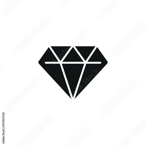 Diamond icon. Simple diamond icon for social media, app and web design. Vector illustration.