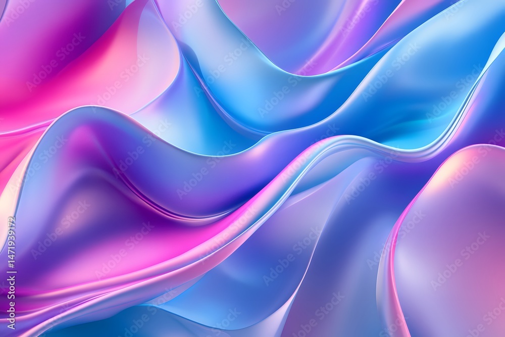 Fototapeta premium Abstract Iridescent Waves Background