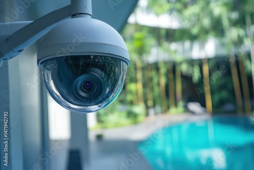 Modern Security Camera Watching Over Property photo
