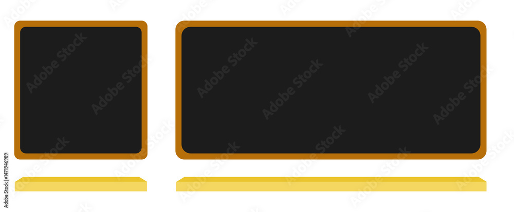 blank blackboard on transparent background