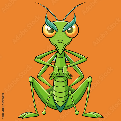 grasshopper on a white background