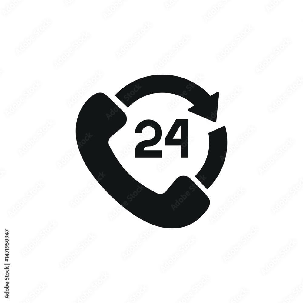 Support icon. Simple 24 hour support icon for social media, app and web design. Vector illustration. Support icon. Simple 24 hour support icon for social media, app and web design. Vector illustration.