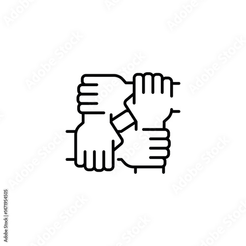 Teamwork icon. Simple teamwork icon for social media, app and web design. Vector illustration.